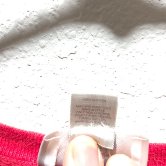 Loft Red Cotton V-Neck Button Cardigan Sweater | Size Small - Picture 11 of 12